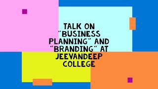 Talk on Branding & Business Planning in event organized by Maharashtra Institute of Labour Studies screenshot 5