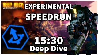 DRG | Experimental DEEP DIVE SPEEDRUN 15:30 SOLO Scout