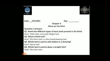 ch 4 (More on Tux Paint) Q/Ans
