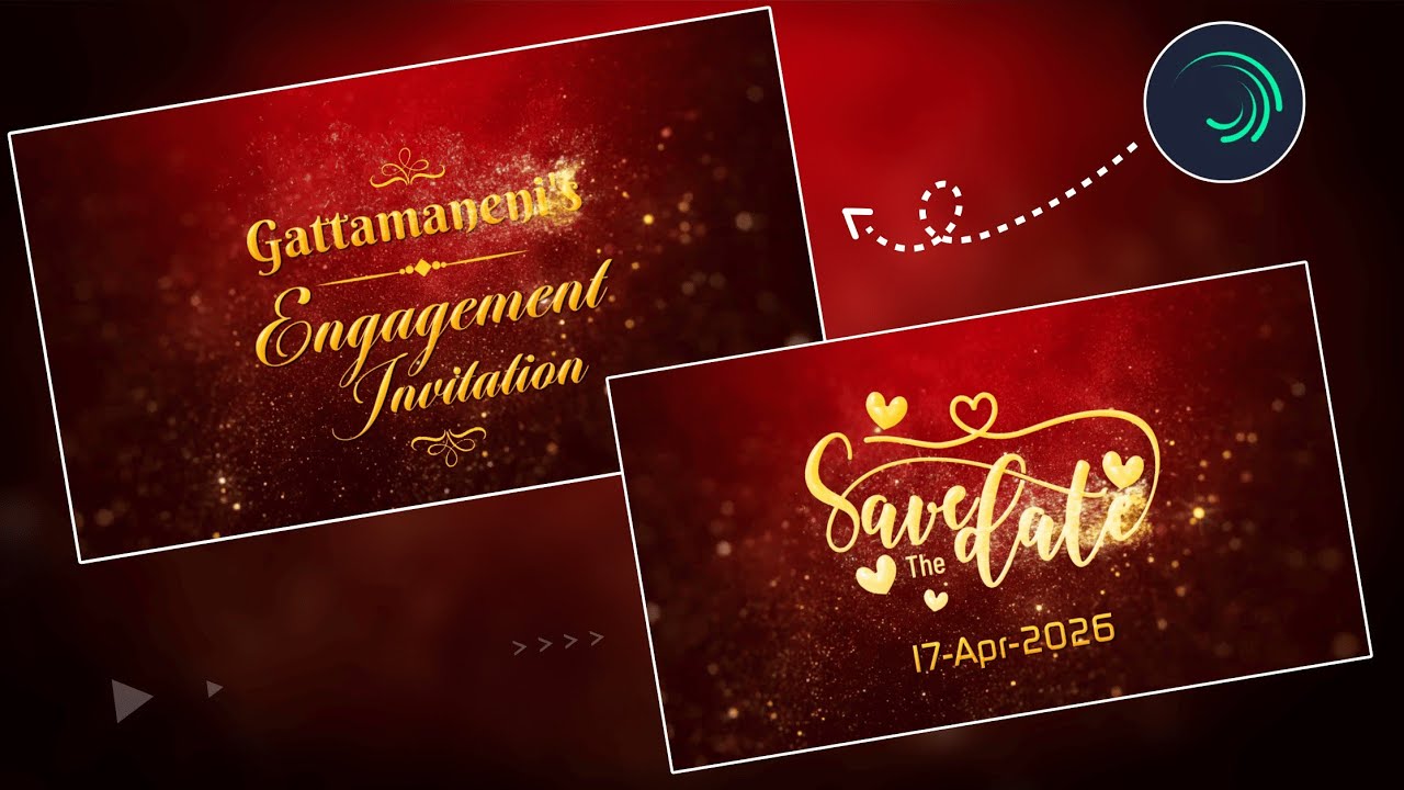 Cinematic Engagement Invitation Video Editing in Alight Motion | Telugu Engagement Invitation Video