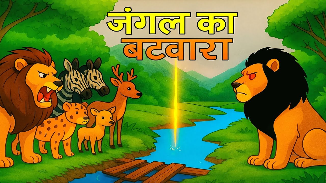 जंगल का बंटवारा | Moral Story in Hindi | बच्चों की नैतिक कहानी | Jungle Ki Kahani 