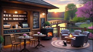 Jazz Relaxing Music ☕ Smooth Morning Jazz Cozy Porch coffee Shop Ambience for Stress Relief