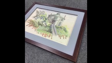 Watercolor painting custom framed in wood frame by www.ModernMemoryDesign.com nj frame shop #art #w