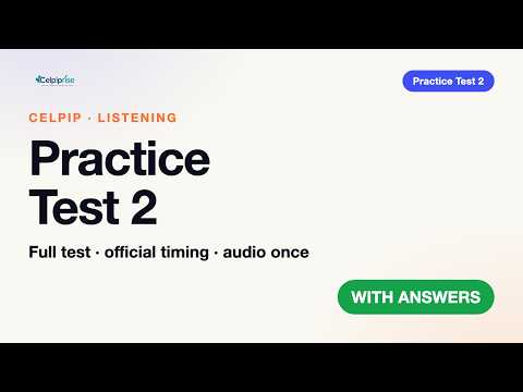 CELPIP Listening Practice Test 2 — Full Test with Answers — video thumbnail