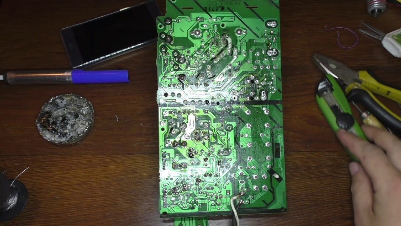 Ремонт блока питания от телевизора панасоник 29v50r - YouTube