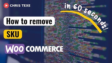 How to remove SKU in #woocommerce