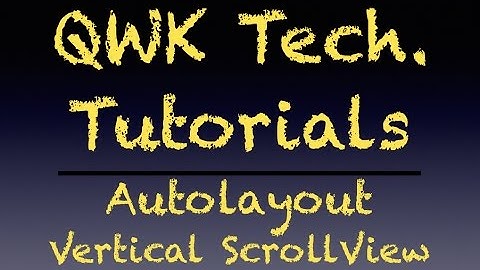Vertical ScollView using Autolayout