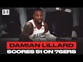 Damian Lillard Keeps Blazers' Playoff Hopes Alive | 51 Points vs. 76ers