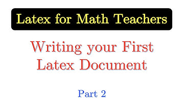 Latex Tutorial 1.02: First Latex Document [with English subtitles]