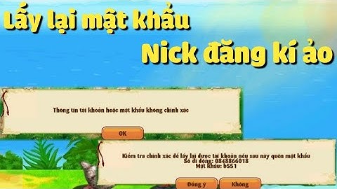 Zong1sao || Cách Cuối Cùng Để Lấy Lại Mật Khẩu Cho Những Nick Đăng Ký Ảo - Ngọc Rồng Online