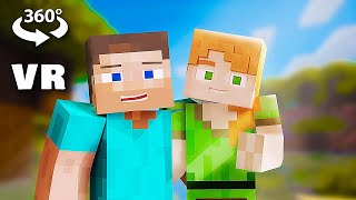 360° VR - Alex and Steve Life (Minecraft Animation)