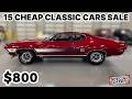 15 Old Cars for Sale Cheaply by Owners
