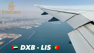 EMIRATES B777300ER Take Off Dubai International  DXB  | Destination Lisbon, Portugal