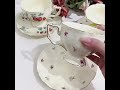 220ml British-Style Vintage Ceramic Coffee Cup and Saucer Set