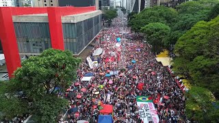 Brazilians protest a bill that would reduce former president Bolsonaro’s time in jail