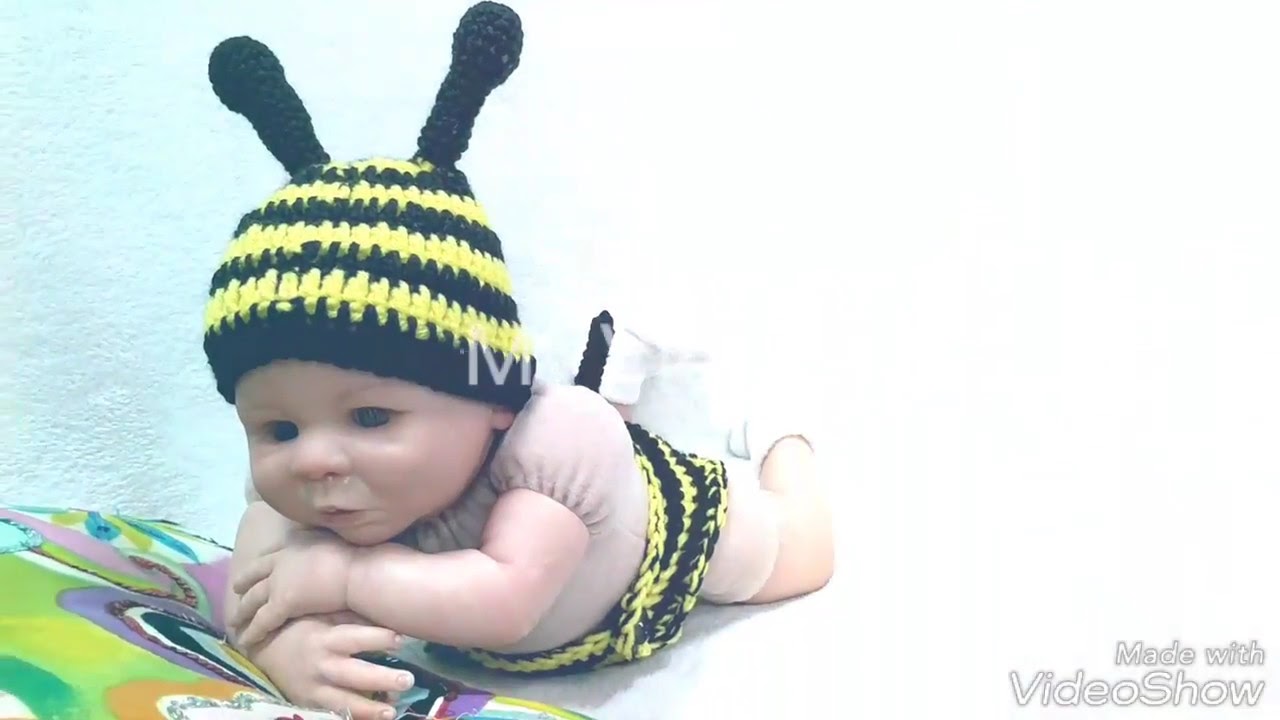 crochet bumble bee baby outfit