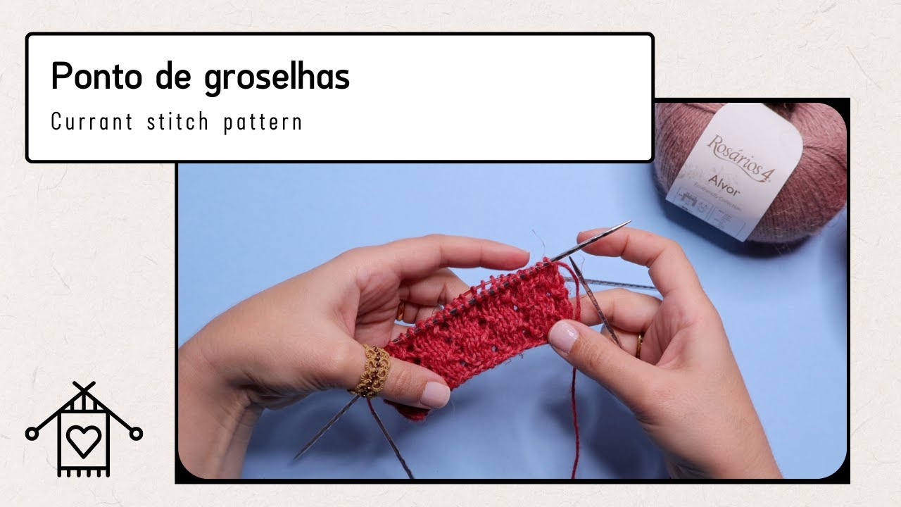 Tricotar o ponto de Groselhas (knit the Currants stitch pattern)