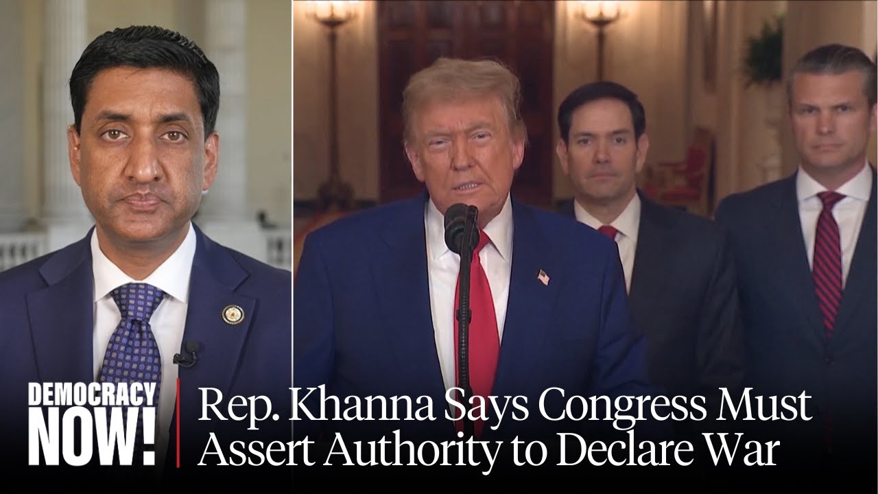 "Blatantly Unconstitutional": Rep. Ro Khanna Decries U.S. Strikes on Iran Without Congressional OK