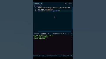F-string Comma separation in Python ⚡️ #shorts