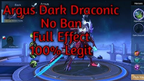 Argus Dark Draconic Skin Script NO BAN FULL EFFECT || KPO