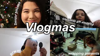 First Day of Winter Break Vlog | GRWM, Senior Photos, and Wrapping Presents!