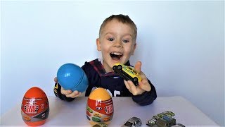 Видео про машинки  Яйца технопарк игрушки для мальчиков распаковка для детей