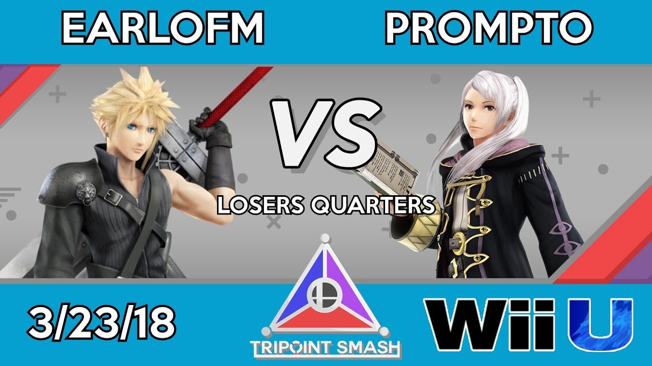 Tripoint Smash #4 - Losers Quarters - EarlofM (Cloud, Marth) Vs. Prompto (Robin, Rosalina) - YouTube