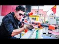 LTT Gaming Nerf Guns : SEAL X with nerf guns skills attack Criminal Group