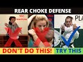 Jiu-Jitsu standing rear choke defenses.