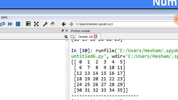 C-49 - Numpy 6  نمباي - التعامل مع المصفوفات