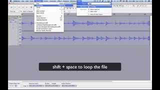 How to loop and time stretch with Audacity
