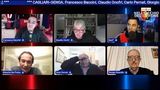 Cagliari-Genoa. Francesco Baccini, Claudio Onofri, Carlo Pernat, G.guerello, Roby Del Ponte, Bast