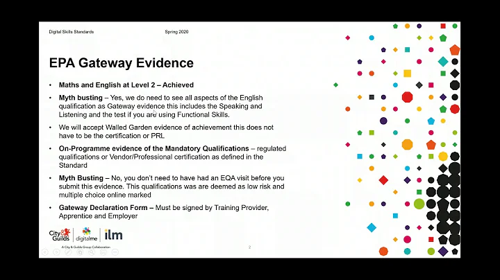 Digital Apprenticeship Standards - Summative Portfolio Best Practice - 26th March 2020