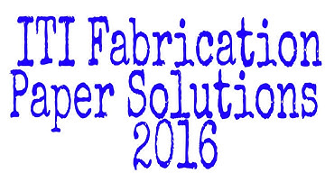 ITI Si Fabrication Paper Solutions 2016 Part-01