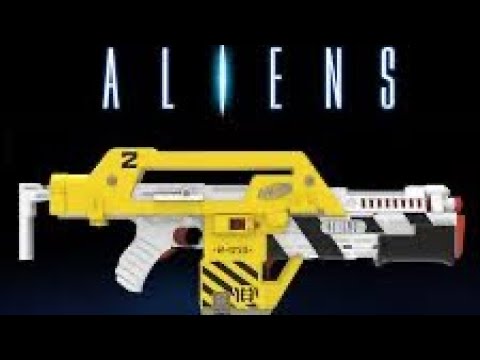 NERF ALIENS M41a PULSE RIFLE - YouTube