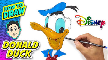 How to Draw DONALD DUCK (Disney) | Easy Step-by-Step Drawing Tutorial