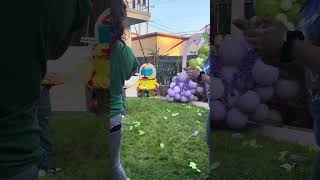 Jay at his friend’s Bday party hitting the piñata
