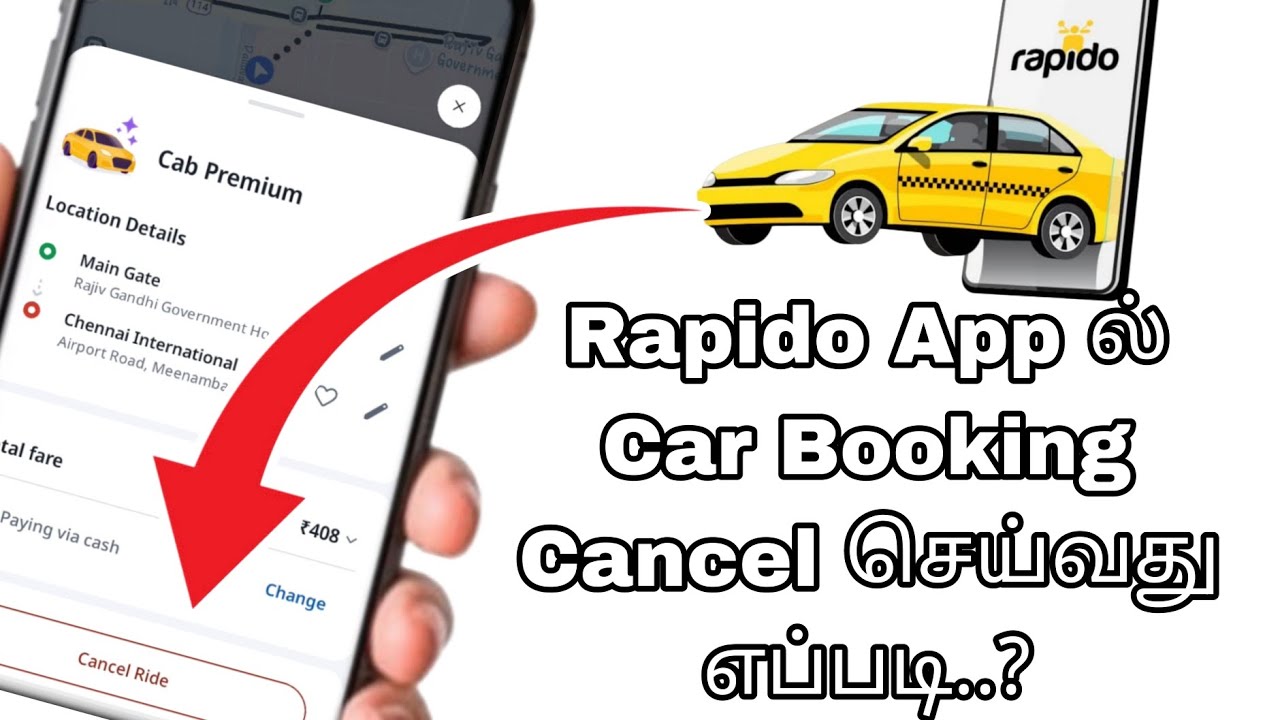 How to cancel booking on Rapido App | Rapido Car Booking Cancel in Tamil