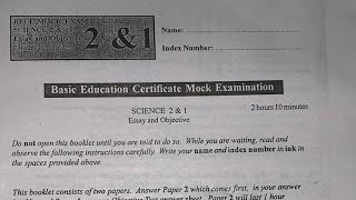 A Complete BECE 2025 Science Questions (Try Now)