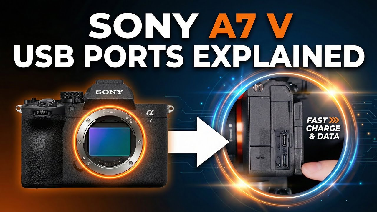 Sony a7 V USB Ports Explained [ High Speed 10 Gbps + 2.0 ] Data Transfer, Streaming Webcam, Charging