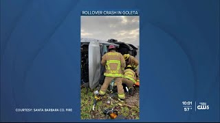 Man suffers major injuries in rollover crash along Hwy 101 near Goleta