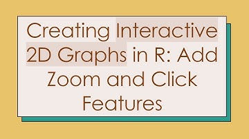 Creating Interactive 2D Graphs in R: Add Zoom and Click Features