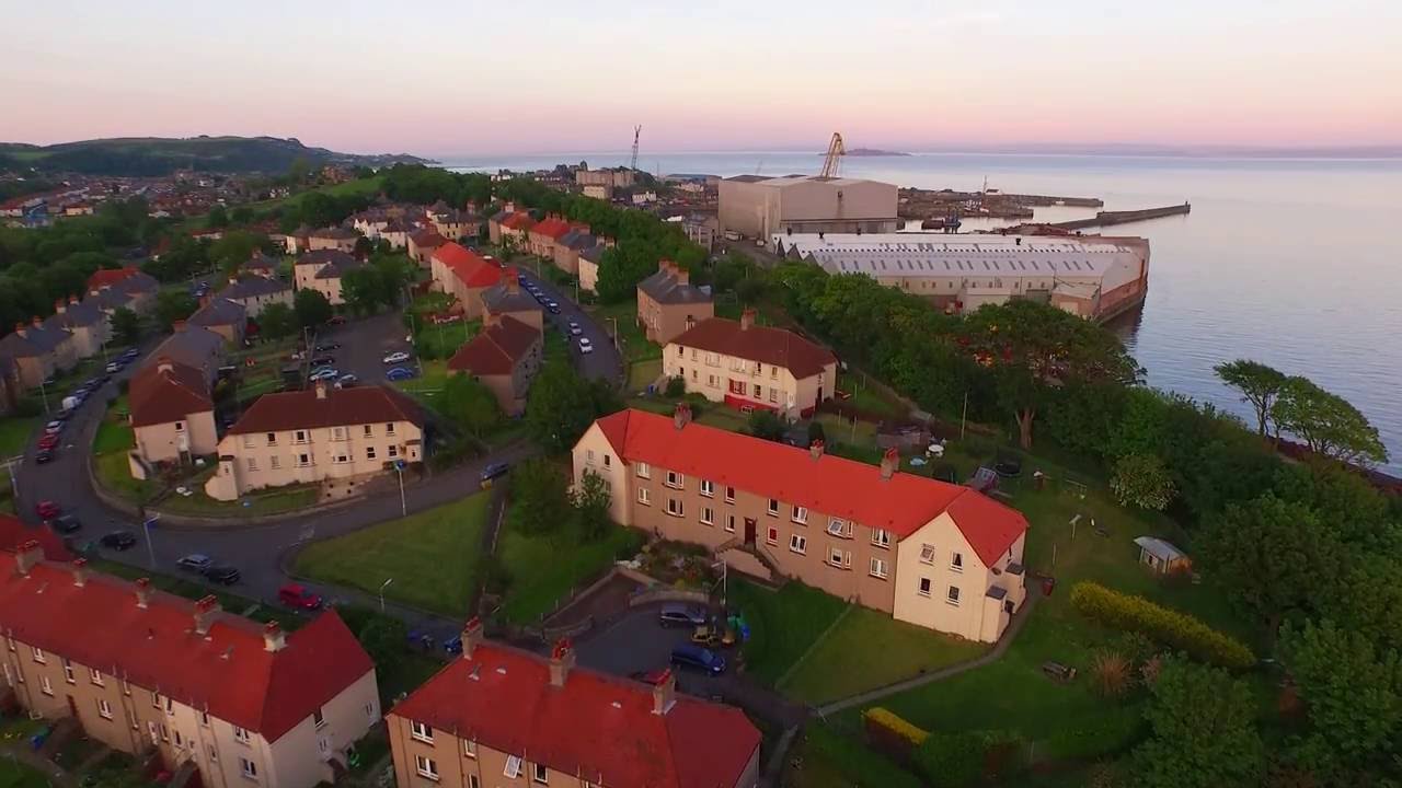 Birds Eye view Burntisland Fife Scotland YouTube