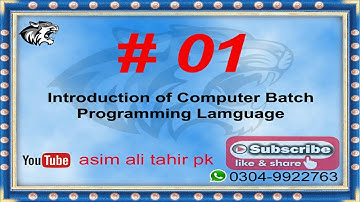 Batch Programming Lesson 01 introduction Hindi/Urdu