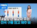 [날씨] 내일도 일교차 커...전국 구름 많고 제주 비 [MBN 뉴스7]