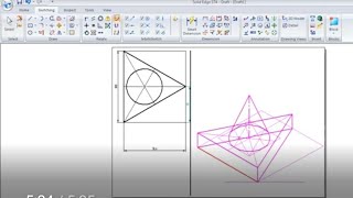 Cone placed on Triangular prism in Solid edge software