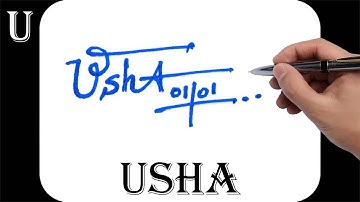 How to signature your name | Autograph | Billinioare signature | Usha Name Signature Style