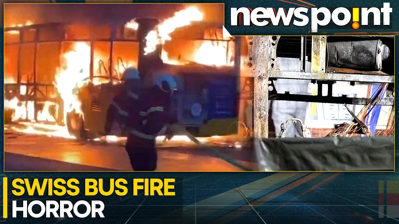 Switzerland Horror: Bus Engulfed in Flames After Man Sets Himself ...