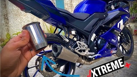 Exhaust db killer installation video😱🤩#modified #bike #mods #video #yamaha #trending #viral #r15m
