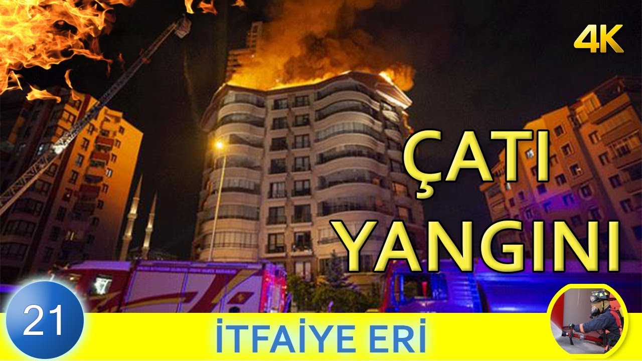 Çatı Yangını - 1443 Cadde Akıncı Sitesi - Koru Hastanesi Karşısı  - FireFighters Helmet Cam